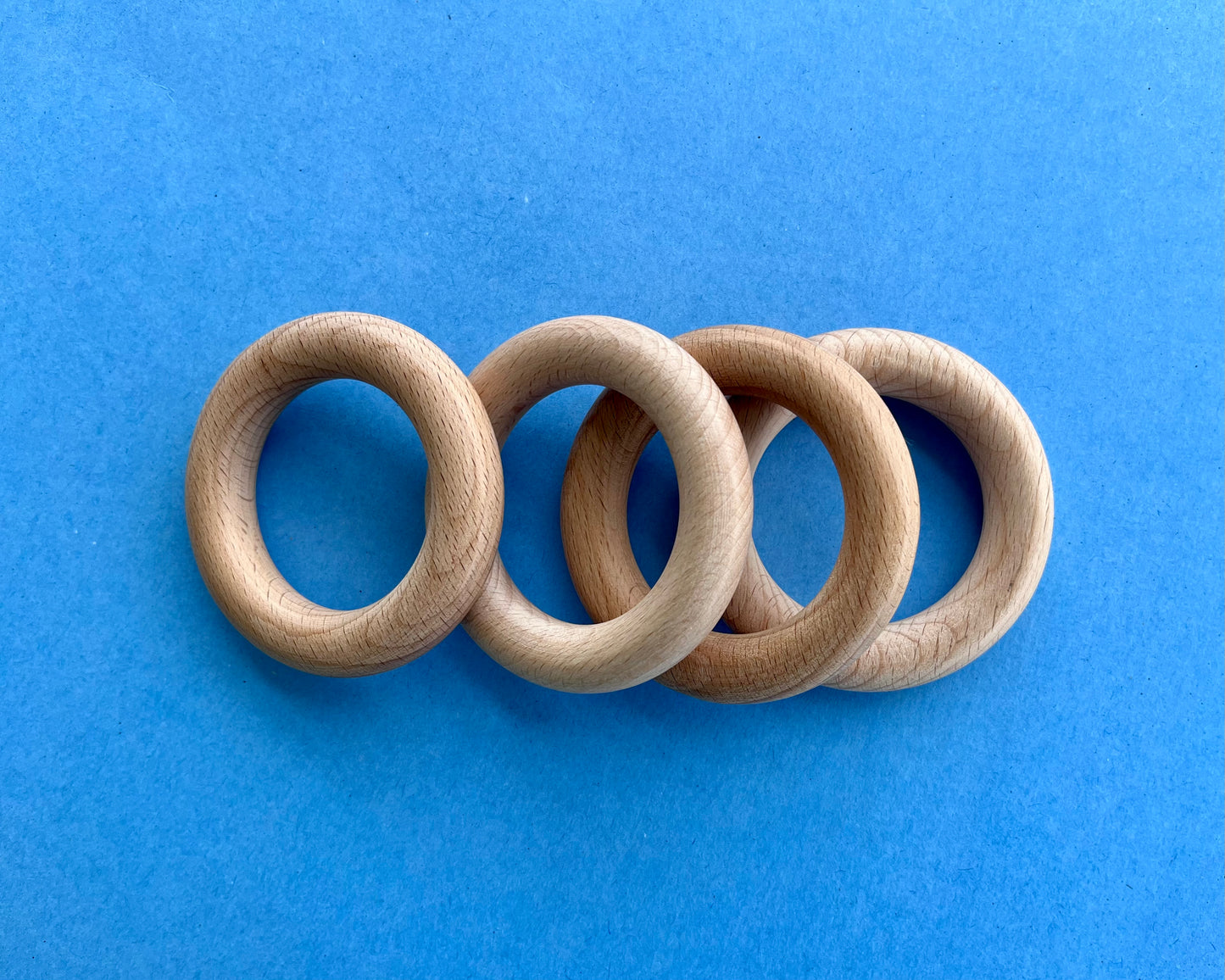 Smooth Beachwood Teething Ring 70mm