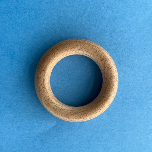 Smooth Beachwood Teething Ring 70mm